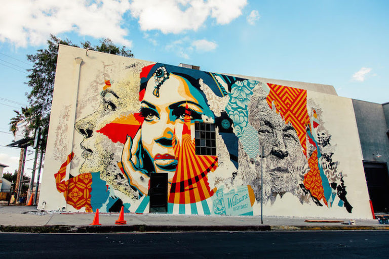 Shepard Fairey Debuts New Mural in Silver Lake With Street Artist Vhils